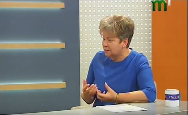 Ганна Сопкова в ефірі телеканалу "Тиса-1"